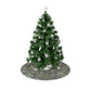 Decorated Christmas tree with ornaments on a white background