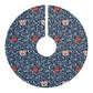 Floral patterned tree skirt on a white background