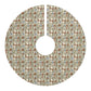 Round tree skirt with floral pattern on a white background