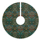 Christmas Tree Skirt by William Morris & Co in a pattern called Tulip Collection in green, red, blue, yellow and white