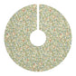 Christmas Tree Skirt by William Morris & Co in a floral pattern called Bird & Pomegranate Collection in colour parchment, brown, green and red