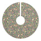 Christmas Tree Skirt by William Morris & Co in a pattern called Bird & Pomegranate Collection in pink, green and brown