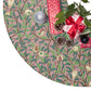 Christmas Tree Skirt by William Morris & Co in a pattern called Bird & Pomegranate Collection in pink, green and brown