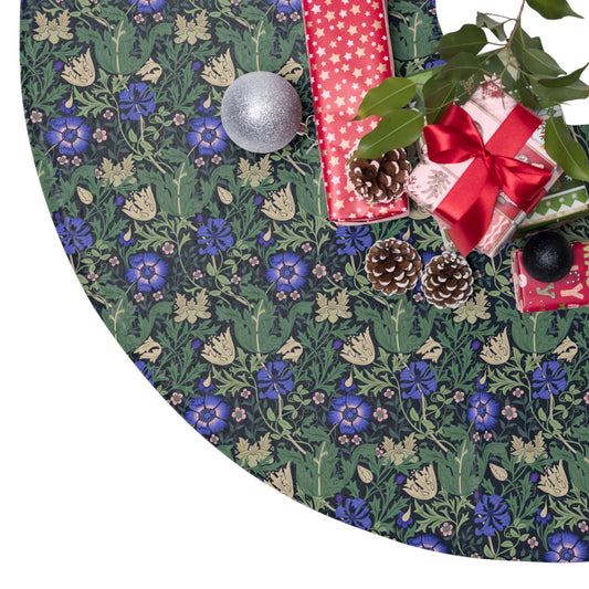 Christmas Tree Skirt by William Morris & Co in a floral pattern called Compton Collection (Bluebell Cottage)