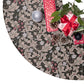 Christmas Tree Skirt by William Morris & Co in a floral pattern called Leicester Collection (Mocha)