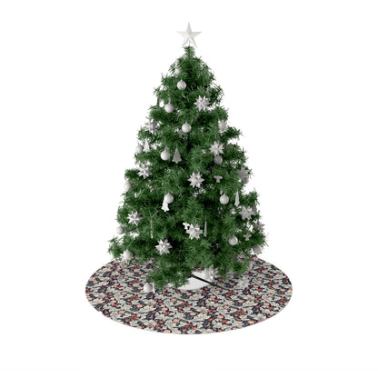Christmas Tree Skirt by William Morris & Co in a floral pattern called Leicester Collection (Royal)