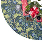 Christmas Tree Skirt inspired by William Morris - Seaweed Collection (Blue Flowers)