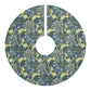 Christmas Tree Skirt inspired by William Morris - Seaweed Collection (Blue Flowers)