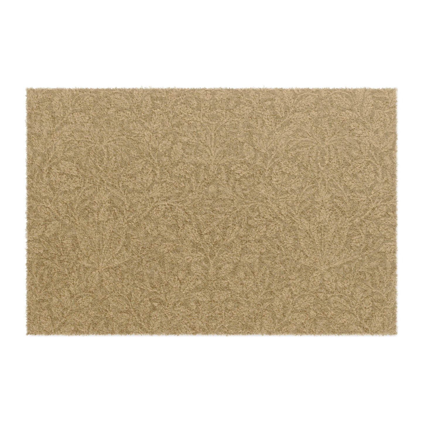 Rectangular beige doormat with an acorns and oak leaves pattern from a William Morris & Co floral pattern