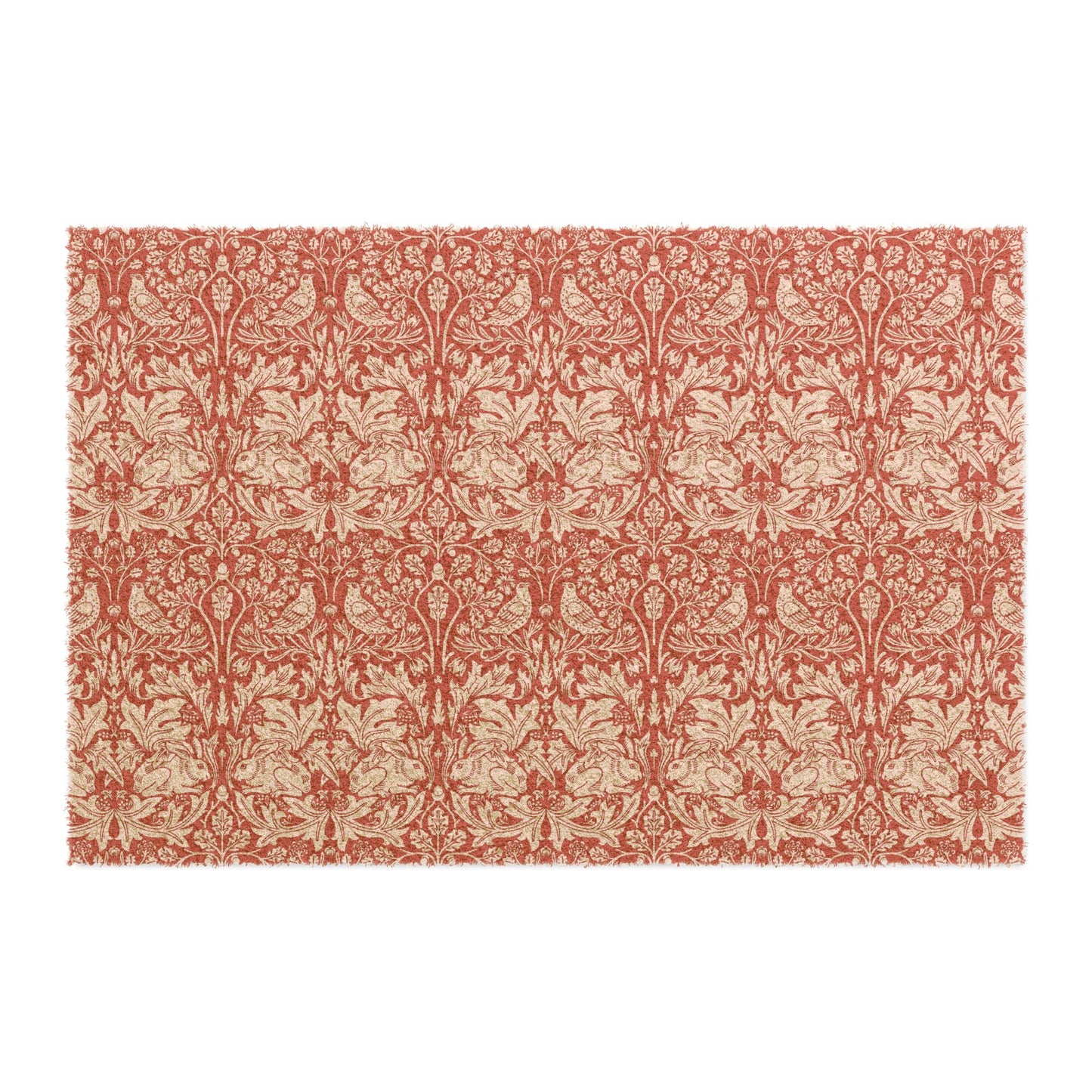 Coconut Coir Doormat inspired by William Morris & Co - Brer Rabbit Collection (Red) floral pattern