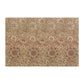 A rectangular area rug featuring a dense, vintage-style botanical pattern with floral and leafy motifs in beige, brown, muted red, and gray tones, shown flat against a plain white background.