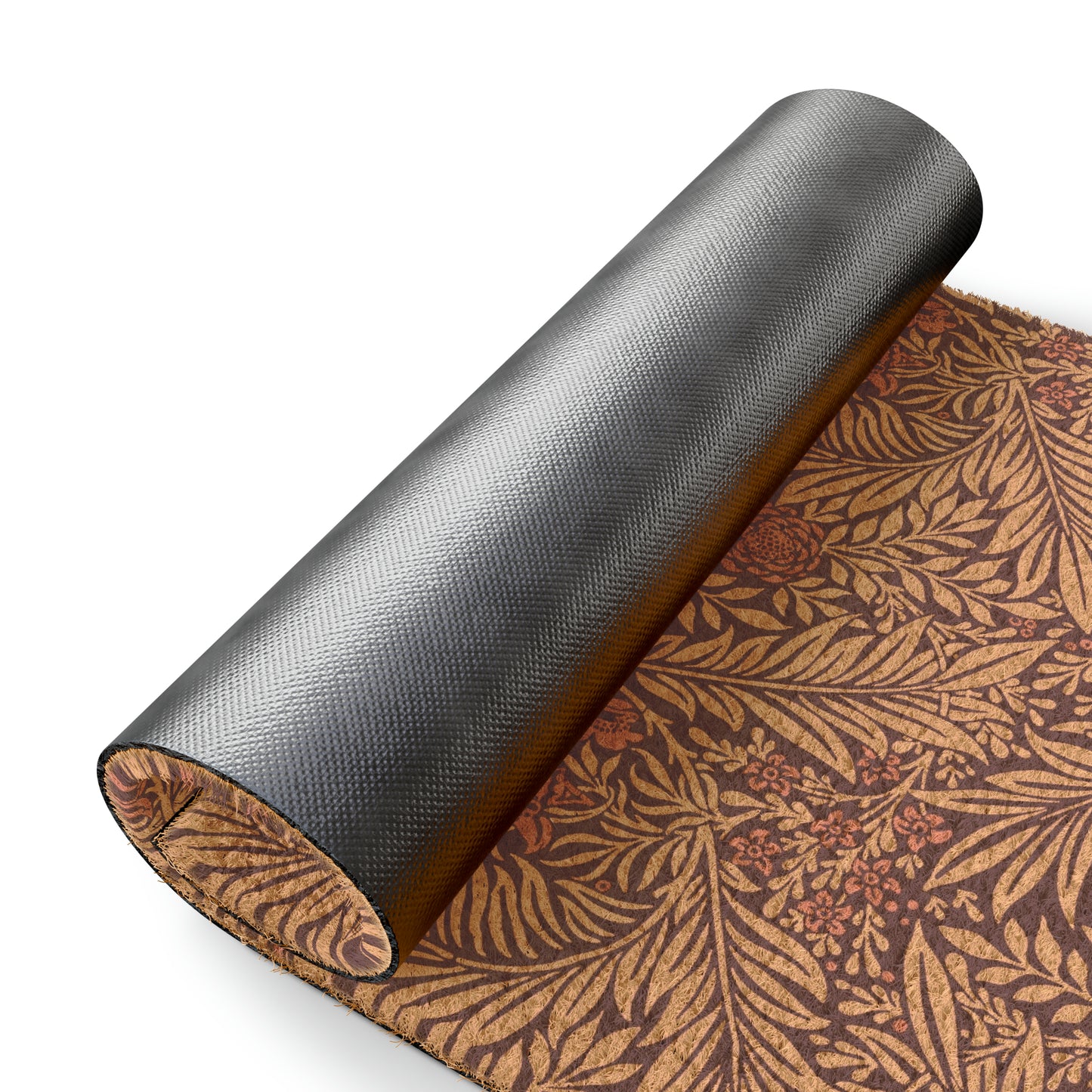 Coconut Coir Doormat in floral pattern of reds, inspired by William Morris & Co from the Larkspur Collection (Red).