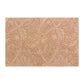 A rectangular area rug with a classic William Morris-style floral and botanical pattern in warm beige and tan tones, shown flat against a white background.