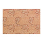 A rectangular textile or fabric sample with a repeating botanical leaf pattern in warm tan, beige, and muted reddish-brown tones, shown flat against a white background.