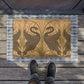 Coconut Coir Doormat inspired by William Morris & Co - Black Swan Collection (Cygnus Aatratus)