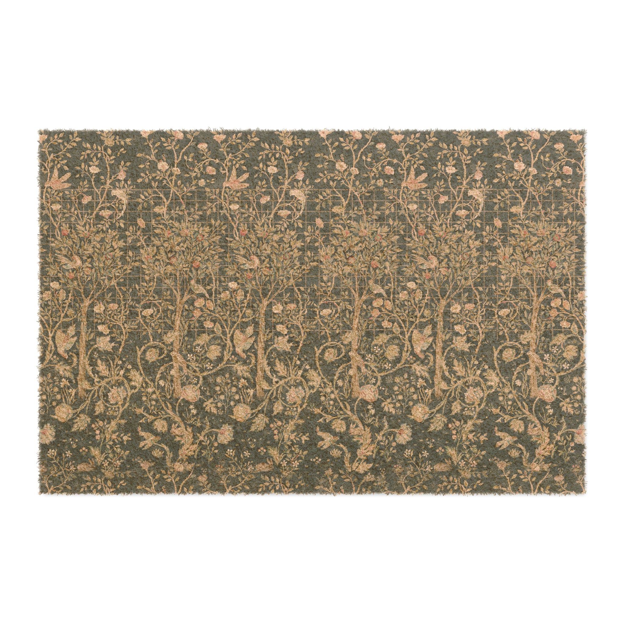 Coconut Coir Doormat William Morris - Melsetter (Evergreen Teal