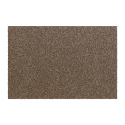 Coconut Coir Doormat inspired by William Morris - Acorns and Oak Leaves Collection (Smoky Blue)