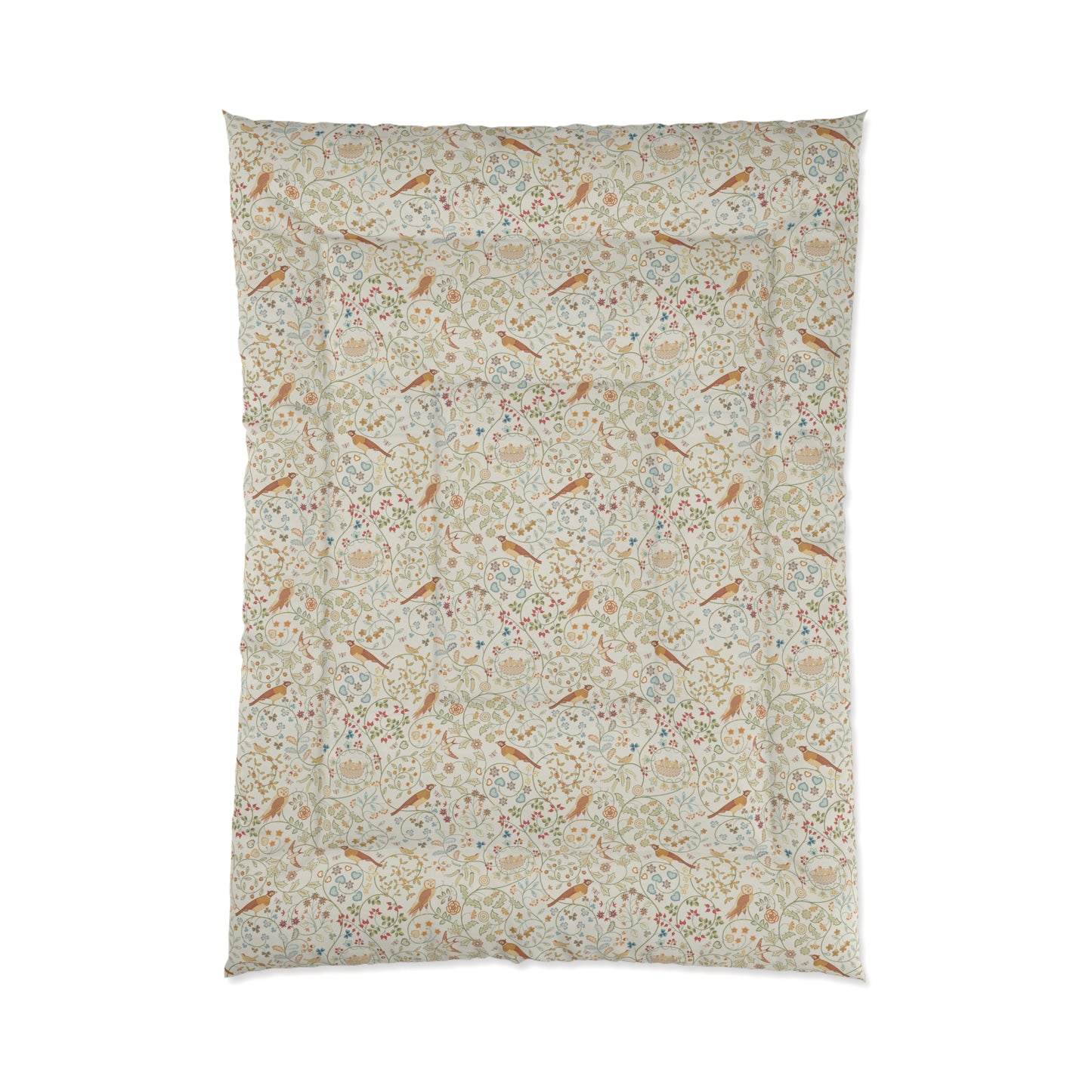 Floral patterned fabric swatch on a white background