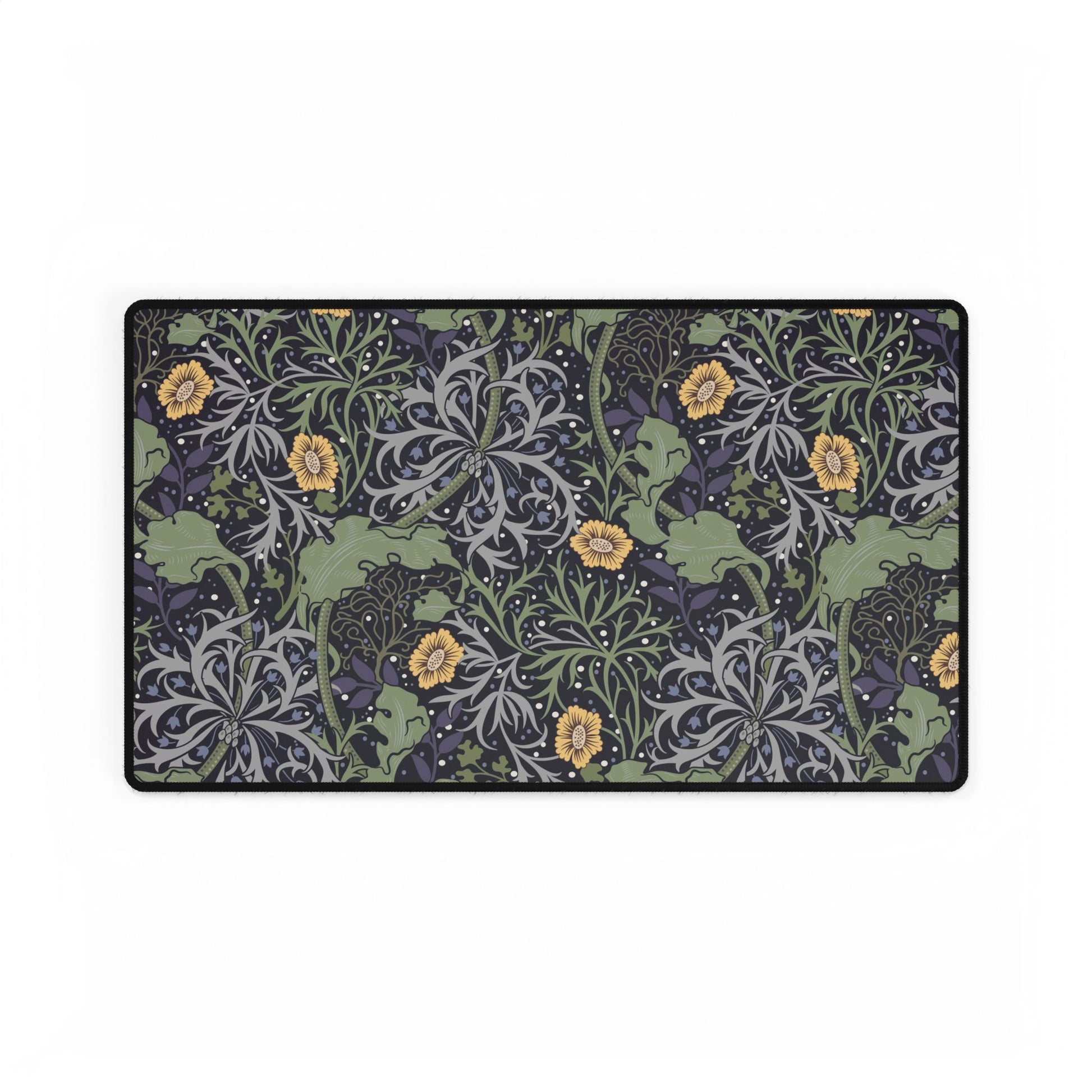 Decorative mat with floral pattern on a white background