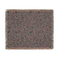 Woven blanket with a pattern on a white background