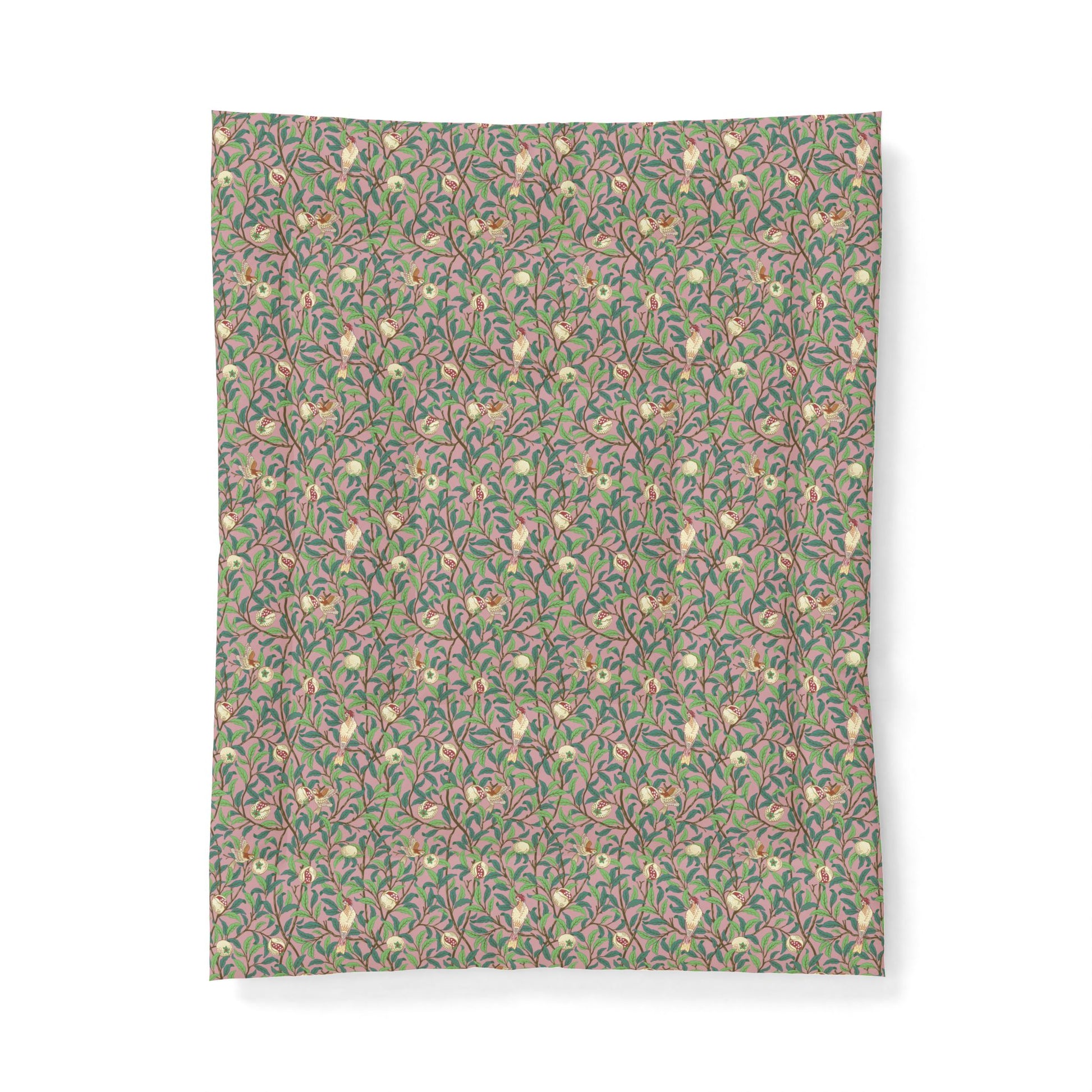 Patterned fabric swatch on a white background