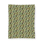 Patterned fabric swatch on a white background
