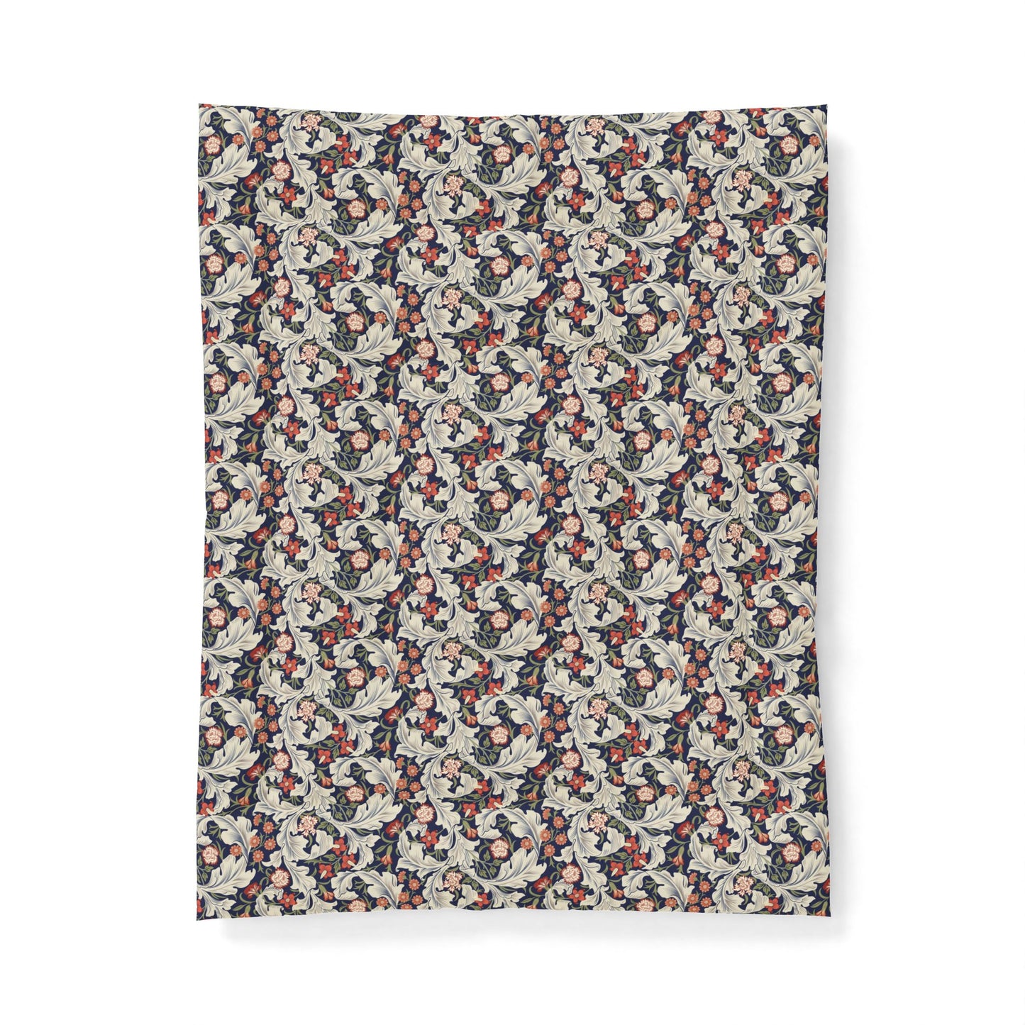 Floral patterned fabric swatch on a white background