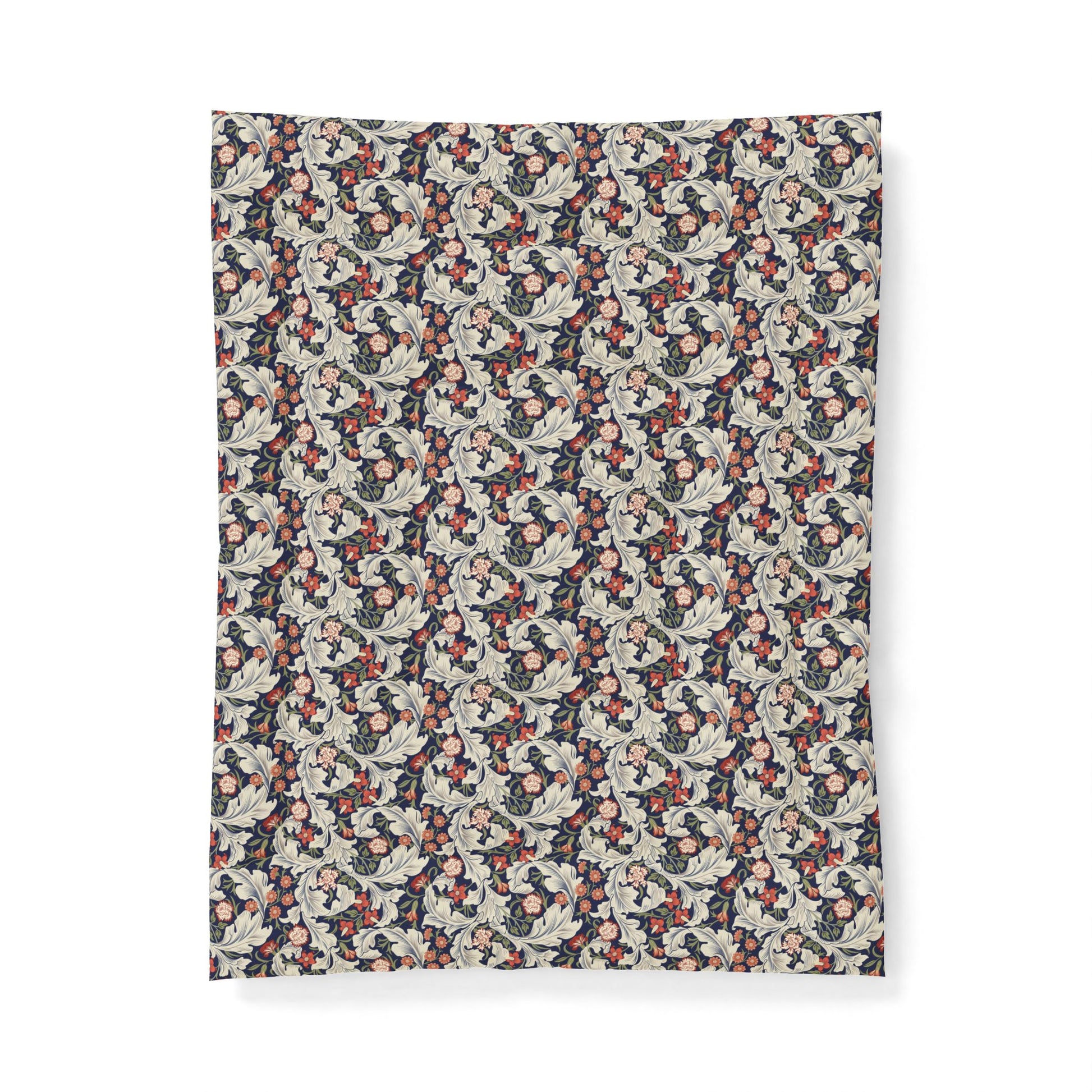 Floral patterned fabric swatch on a white background