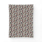 Floral patterned fabric swatch on a white background