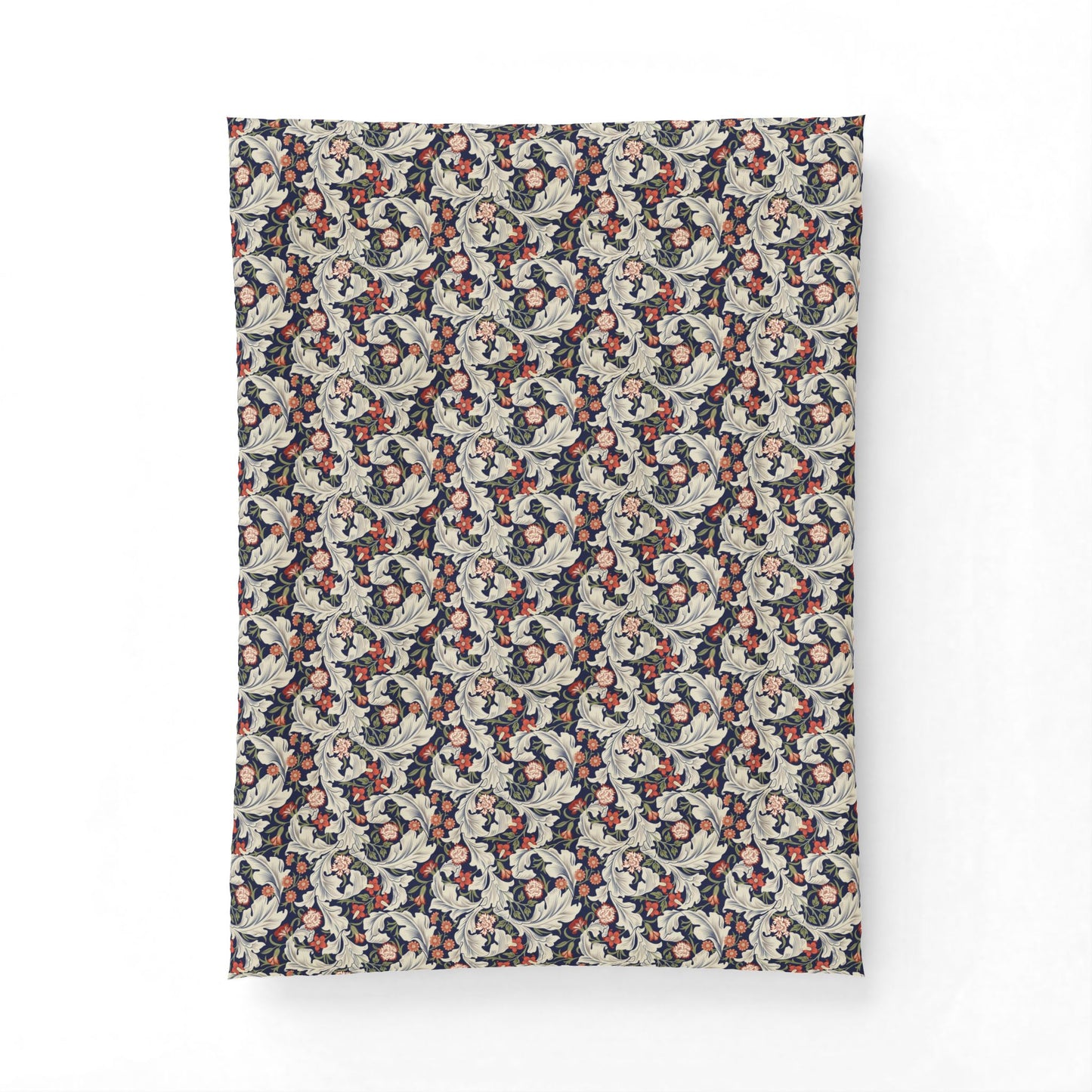 Floral patterned fabric swatch on a white background