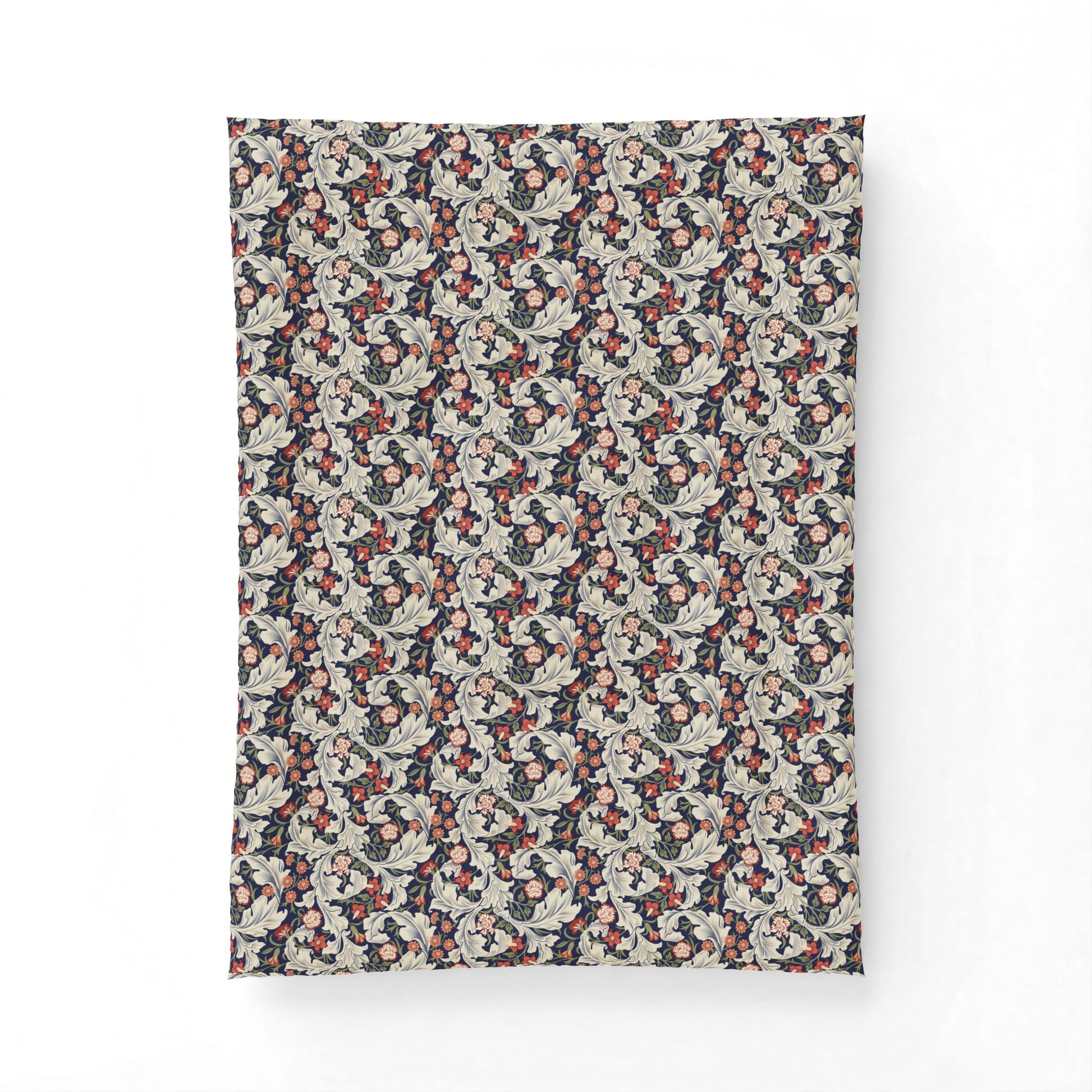 Floral patterned fabric swatch on a white background