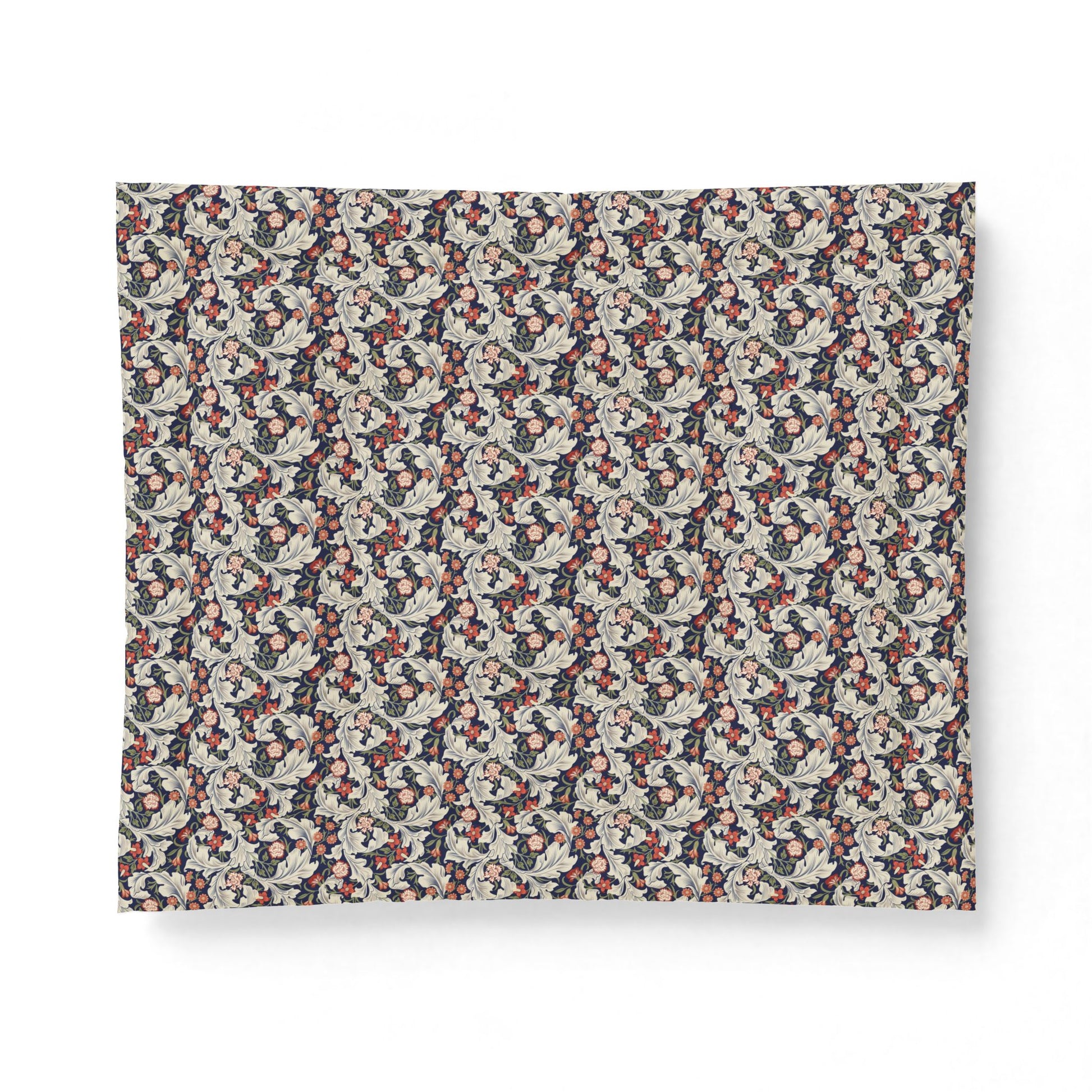 Floral patterned fabric swatch on a white background