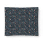Cotton Comforter by William Morris & Co in a dark blue floral pattern called Newill Collection (Night)