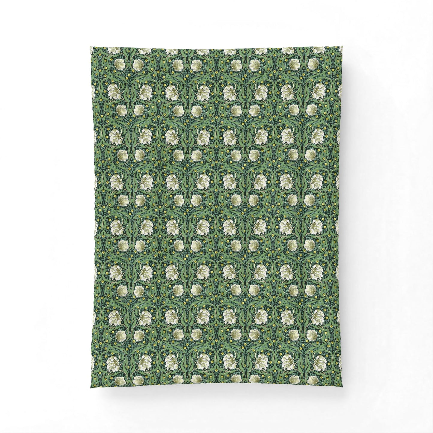 Floral patterned fabric swatch on a white background