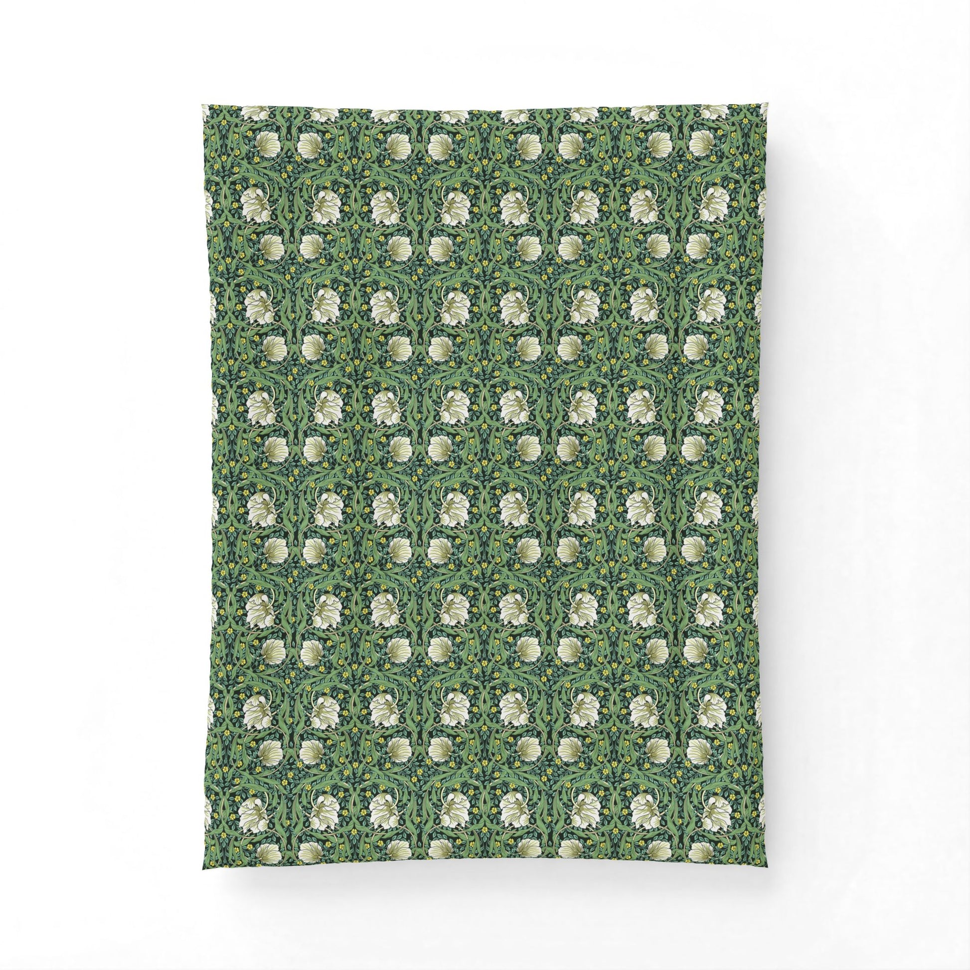 Floral patterned fabric swatch on a white background