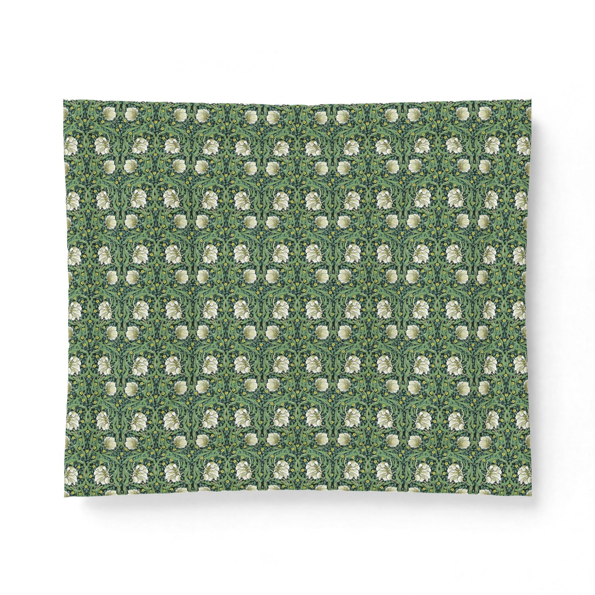 Patterned paper with green and white design on a white background