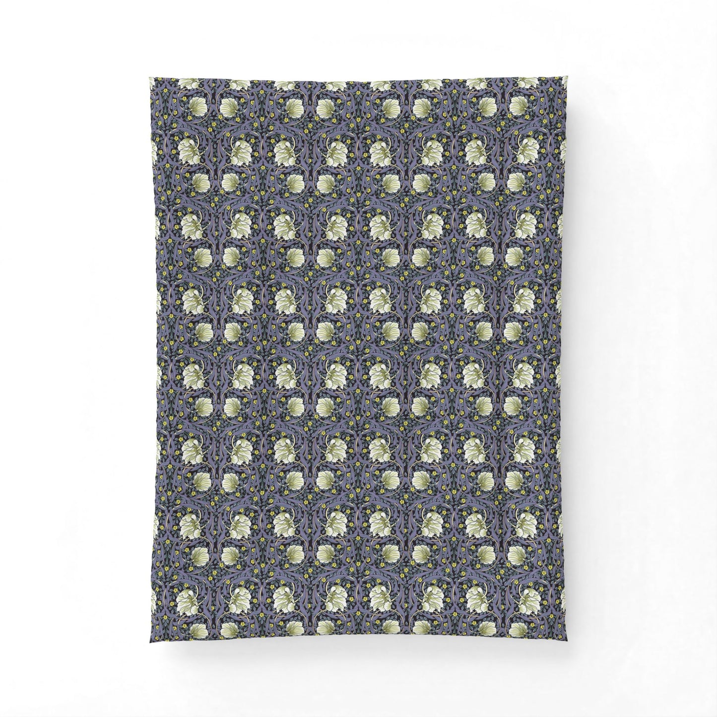 Floral patterned fabric swatch on a white background