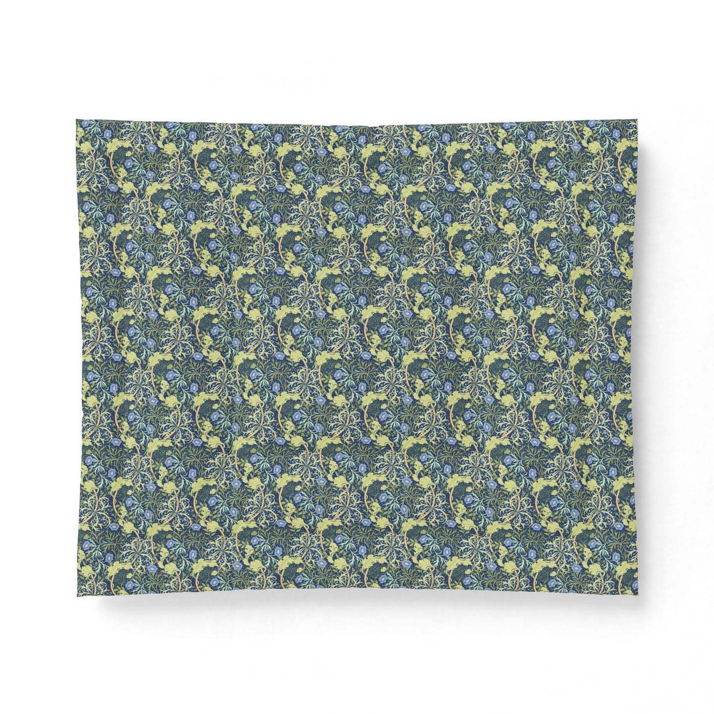 Floral patterned fabric swatch on a white background