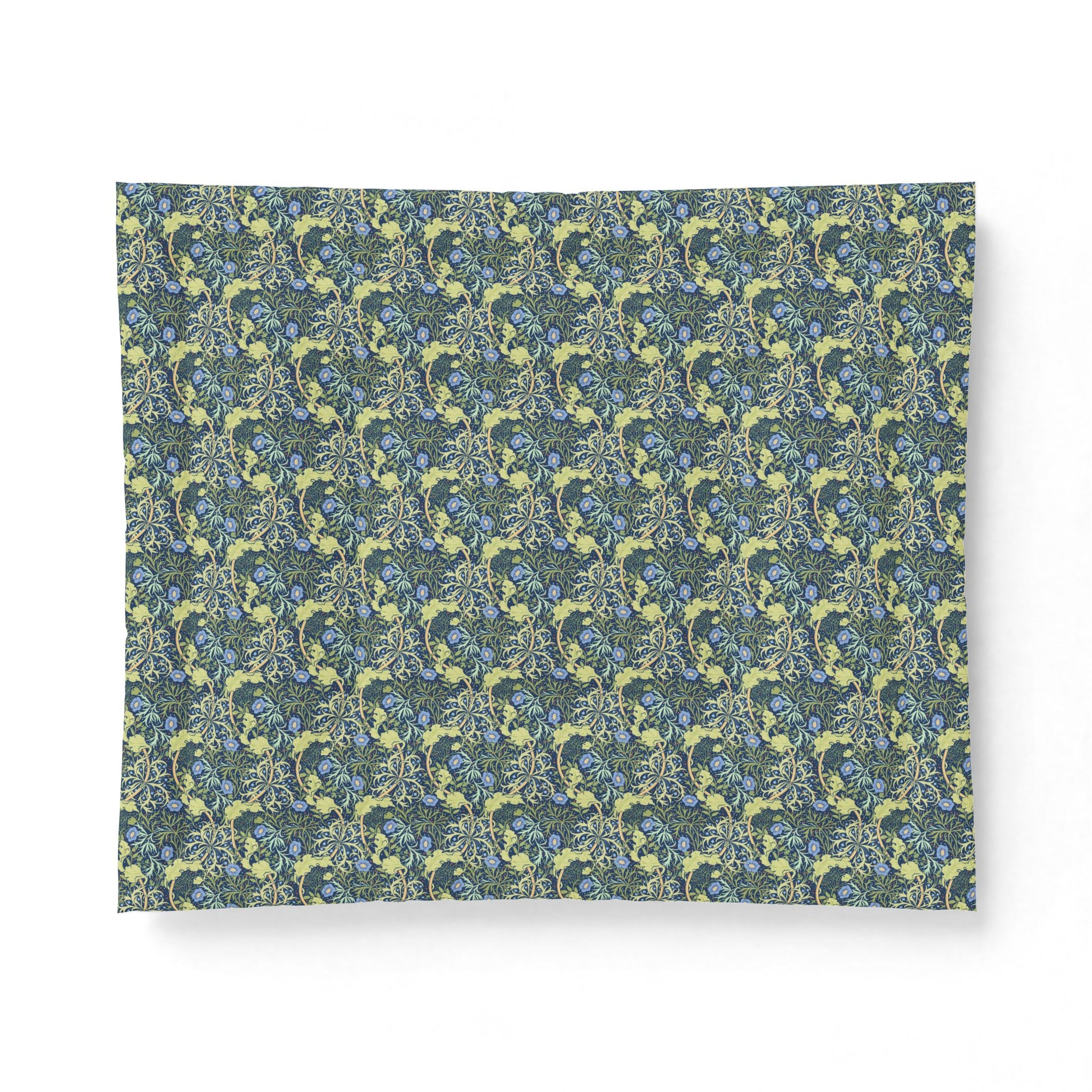 Floral patterned fabric swatch on a white background