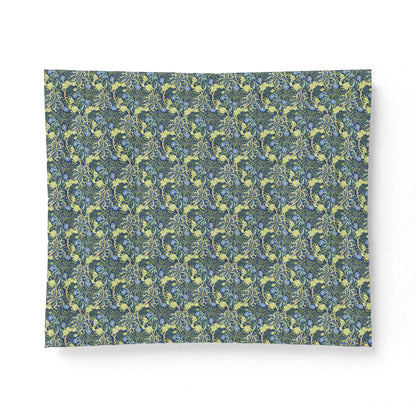Floral patterned fabric swatch on a white background