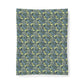 Patterned fabric swatch on a white background