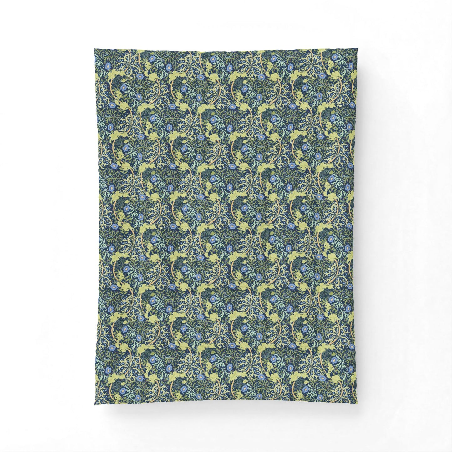 Floral patterned fabric swatch on a white background