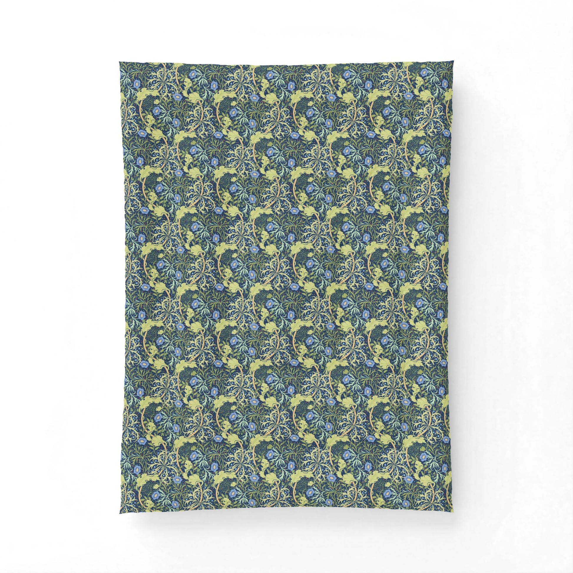 Floral patterned fabric swatch on a white background