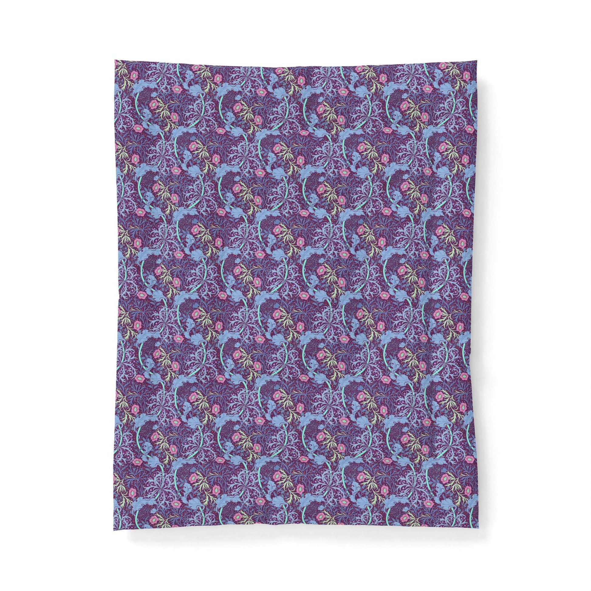 Patterned fabric swatch on a white background