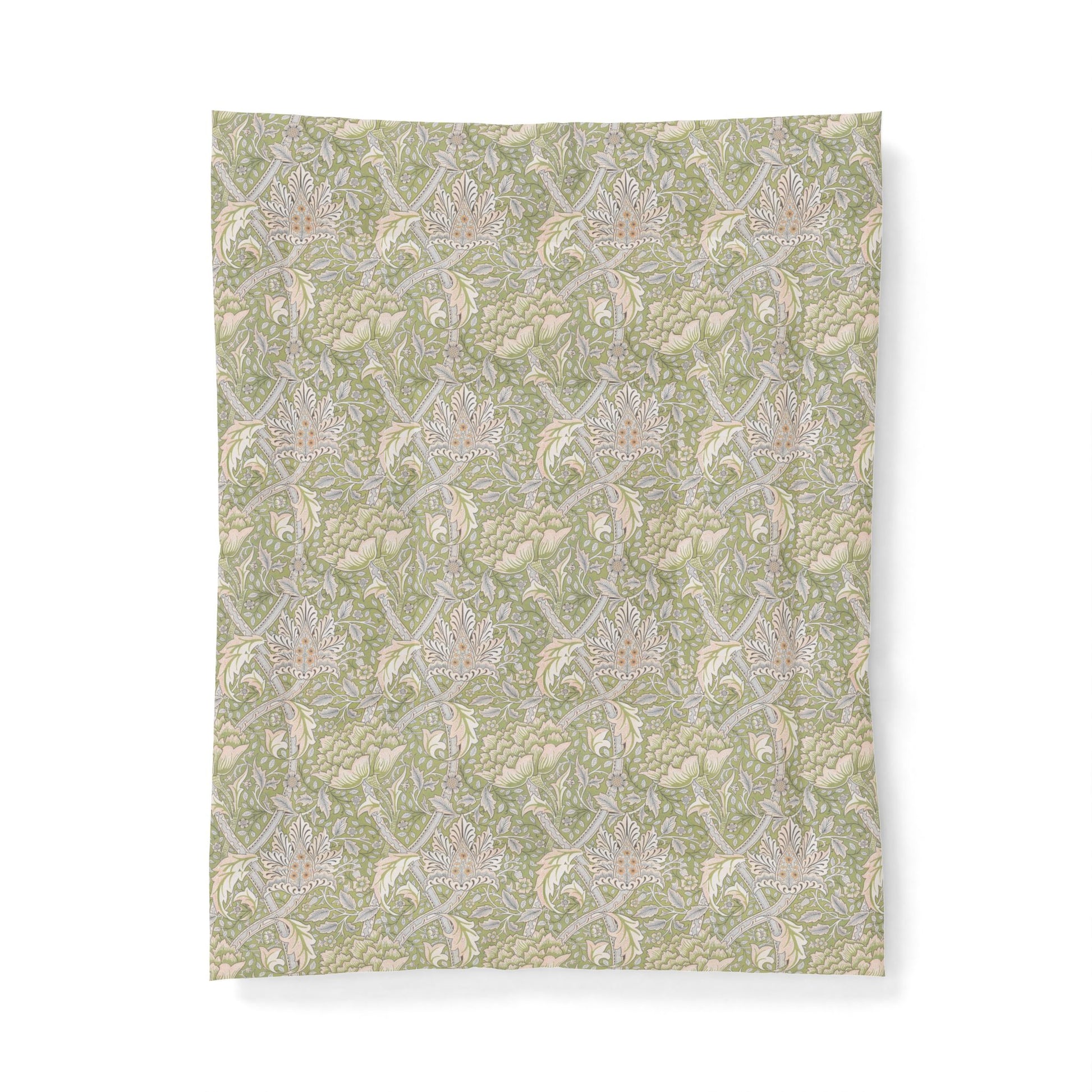 Patterned fabric swatch on a white background