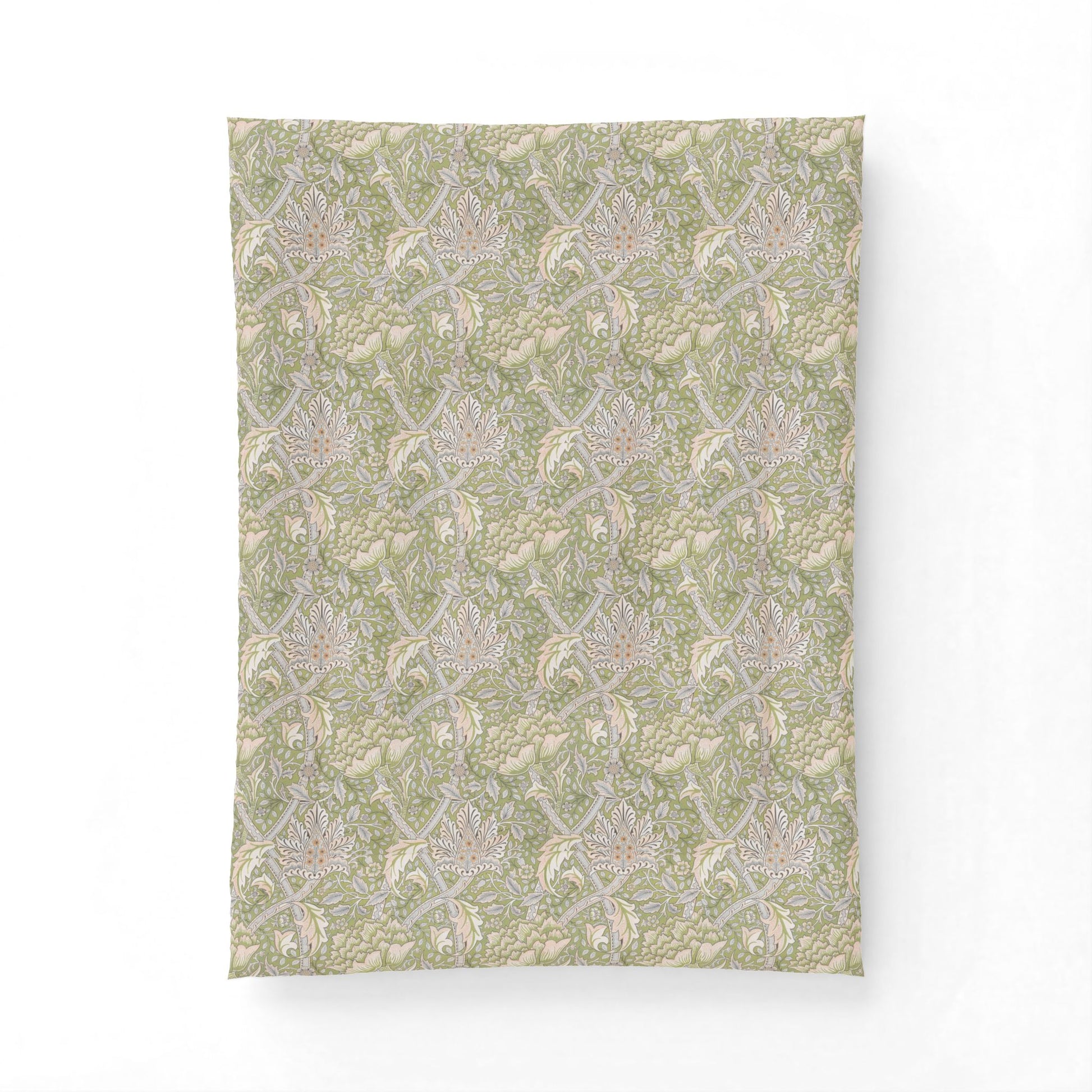Patterned fabric swatch on a white background