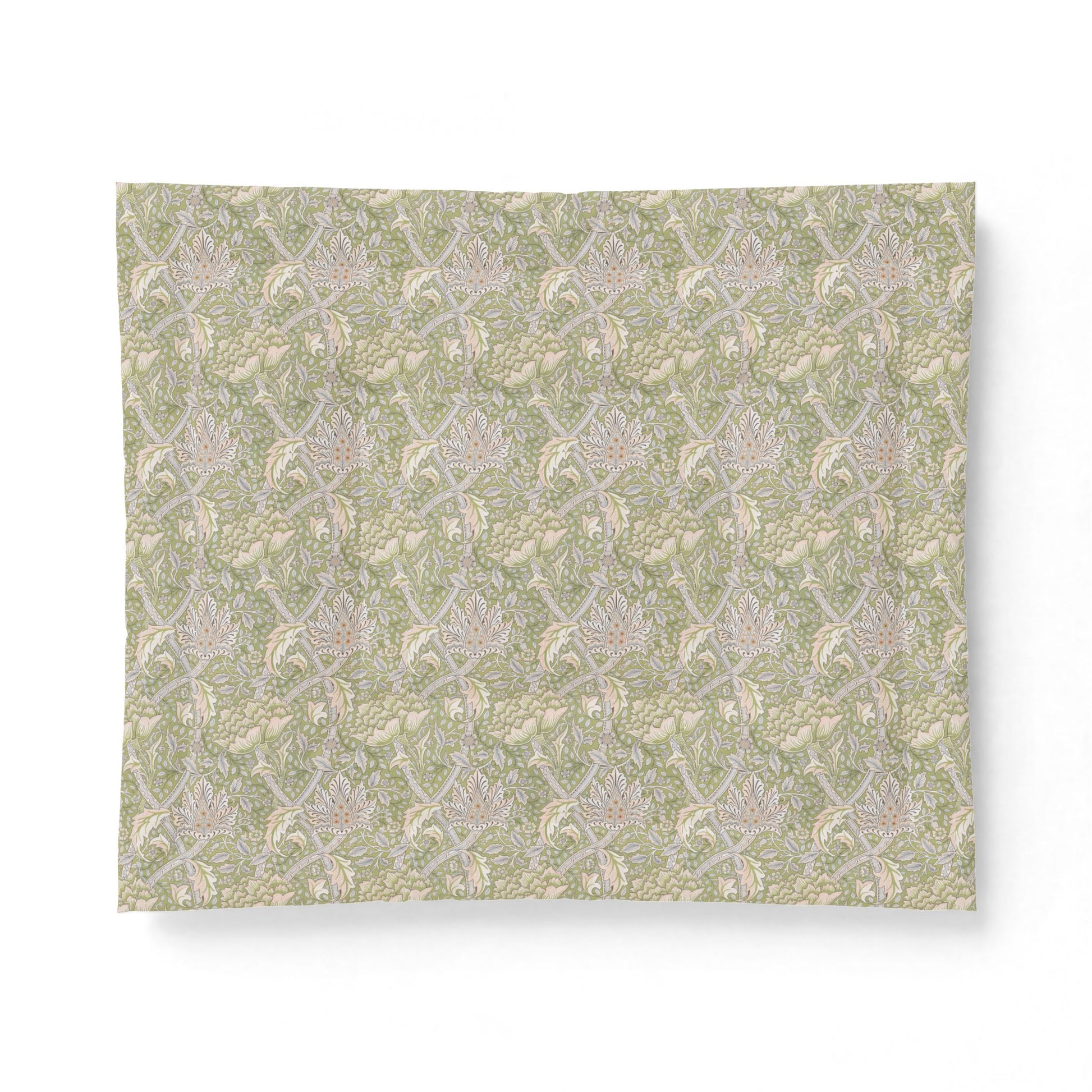 Patterned fabric swatch on a white background