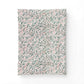 Cotton comforter with a leaf pattern on a white background