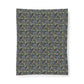 Patterned fabric swatch on a white background