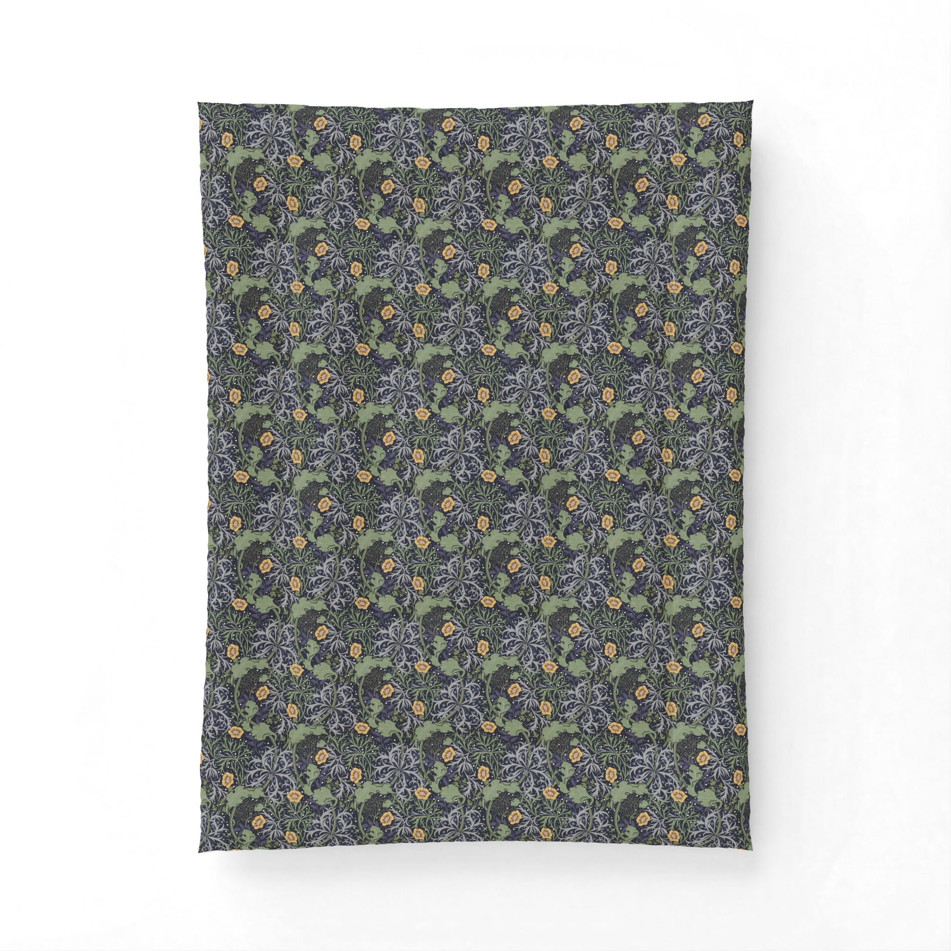 Floral patterned fabric swatch on a white background